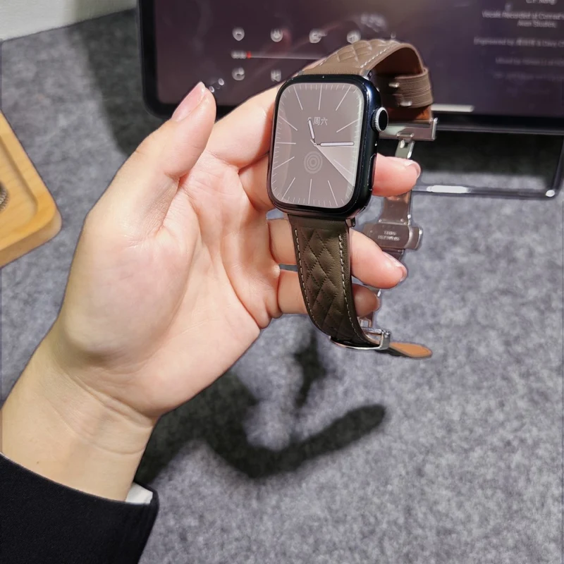 Absolut Bequem Apple Smartwatch Echtes Leder Universell Armband