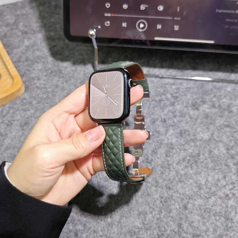 Absolut Bequem Apple Smartwatch Echtes Leder Universell Armband