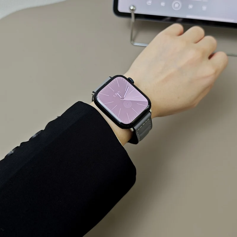Unglaublich Haltbar Apple Smartwatch Echtes Leder Universell Armband