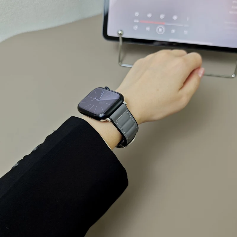 Unglaublich Haltbar Apple Smartwatch Echtes Leder Universell Armband