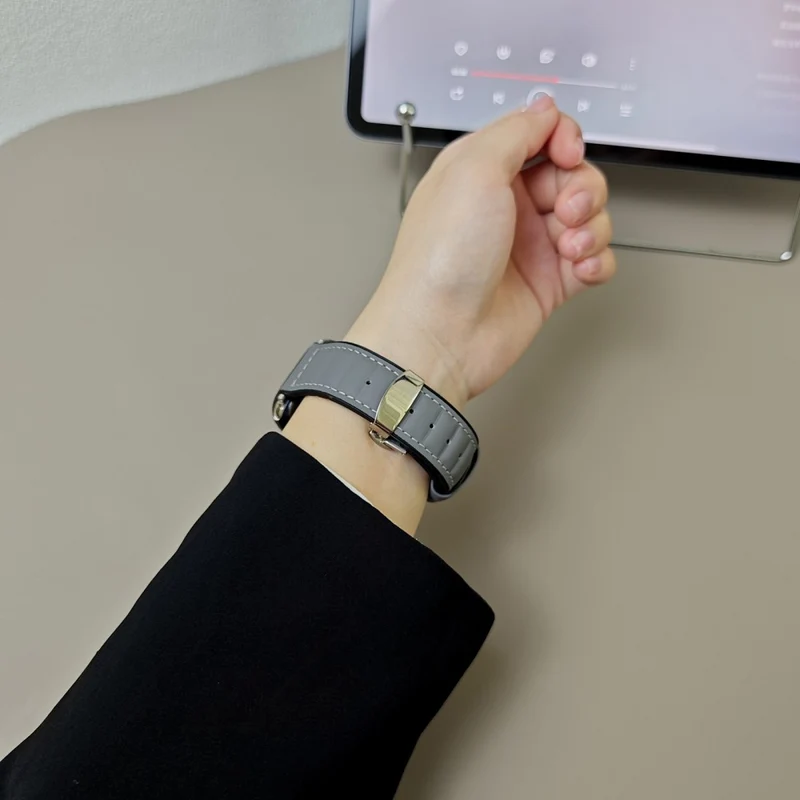 Unglaublich Haltbar Apple Smartwatch Echtes Leder Universell Armband