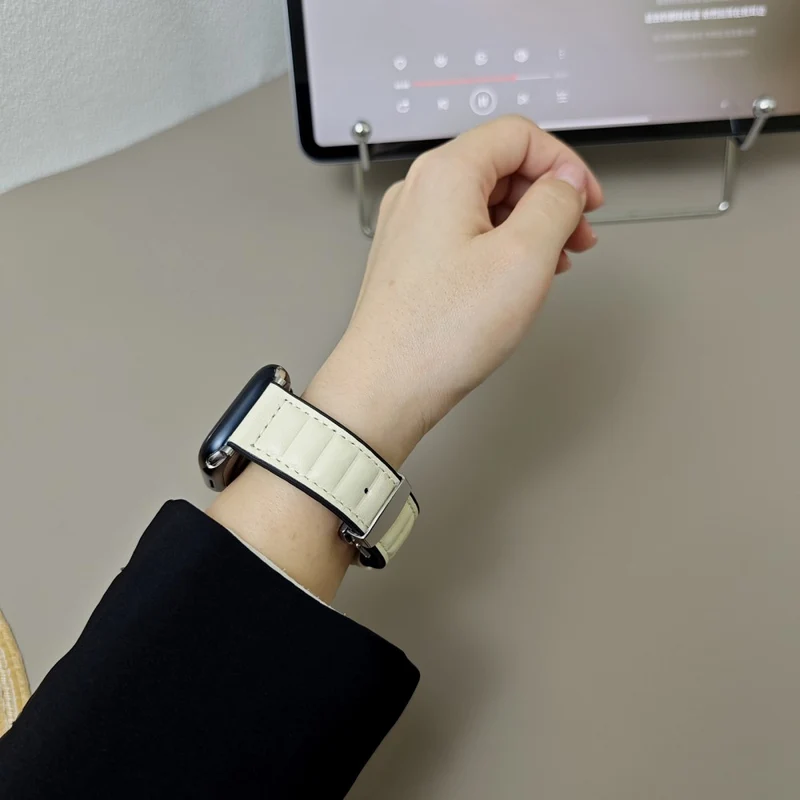 Unglaublich Haltbar Apple Smartwatch Echtes Leder Universell Armband
