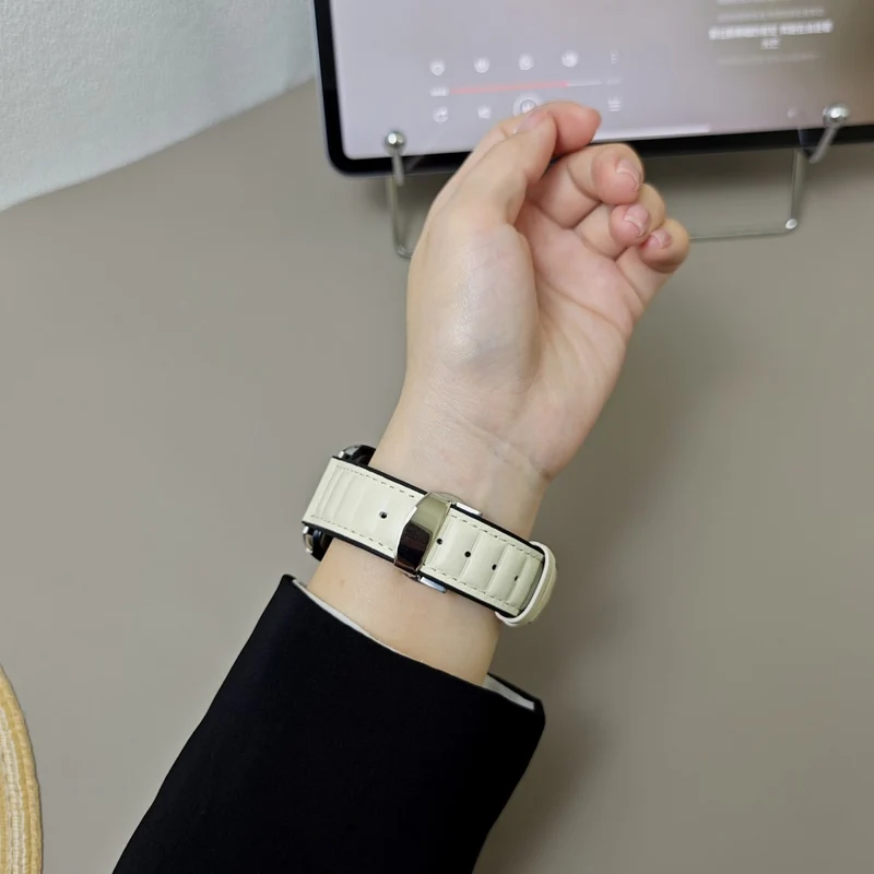 Unglaublich Haltbar Apple Smartwatch Echtes Leder Universell Armband