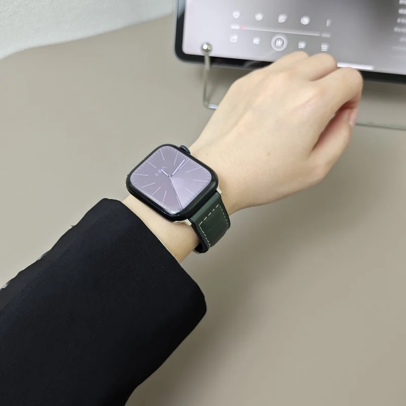 Unglaublich Haltbar Apple Smartwatch Echtes Leder Universell Armband