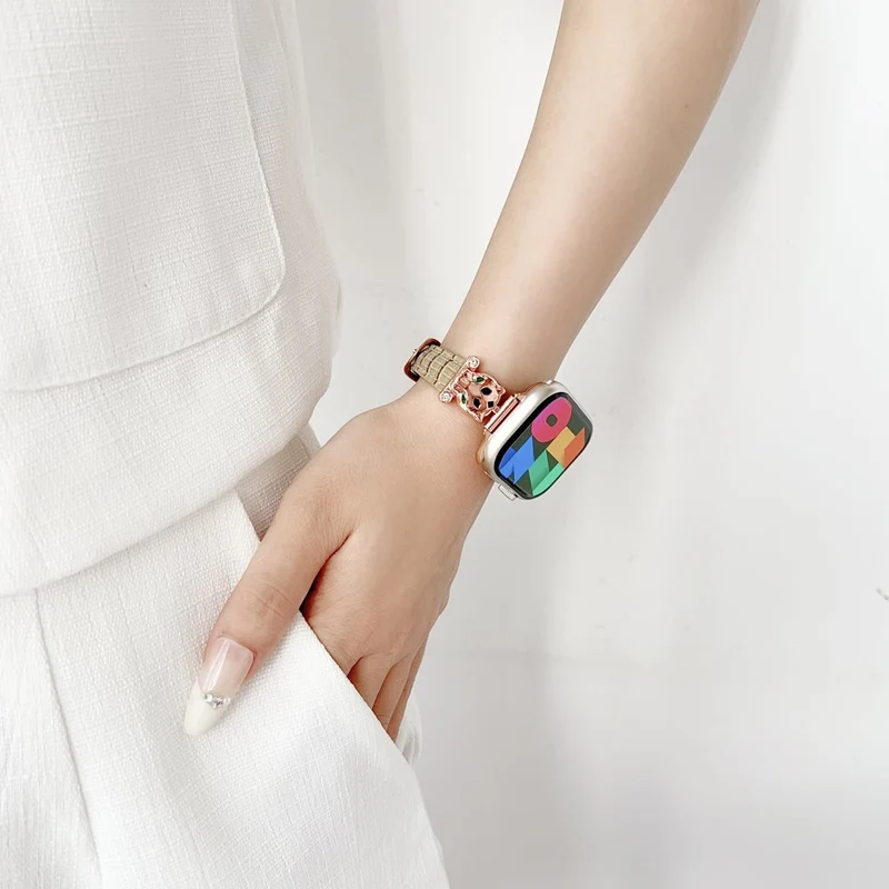 Mega Modisch Apple Smartwatch Kunstleder Universell Armband