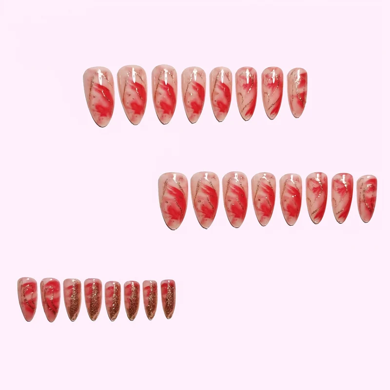 Elegantes Marmor Nagelkunst Set