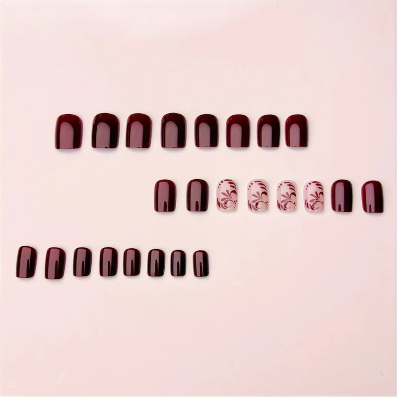 Elegante florale Wasser-Marmorierung Nagelkunst
