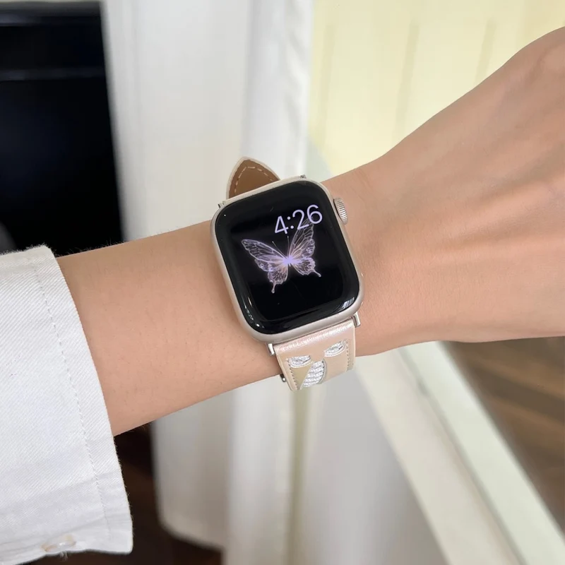 Auffallend Nett Apple Smartwatch Kunstleder Universell Armband