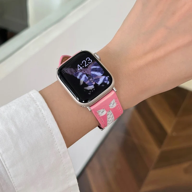 Auffallend Nett Apple Smartwatch Kunstleder Universell Armband