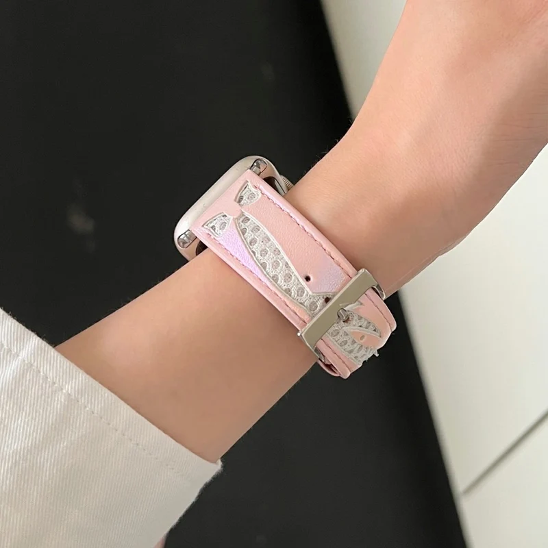 Auffallend Nett Apple Smartwatch Kunstleder Universell Armband