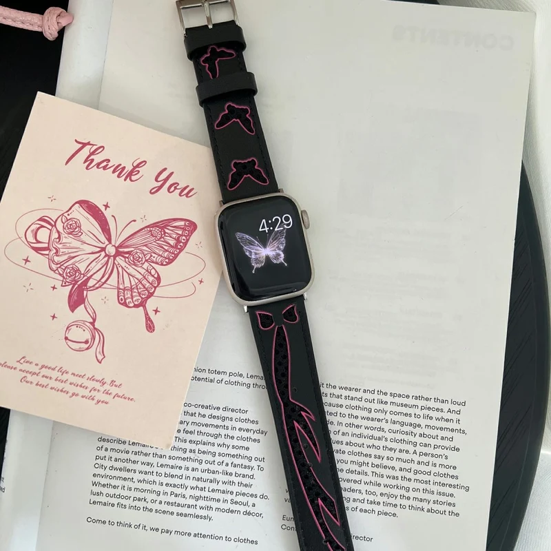 Auffallend Nett Apple Smartwatch Kunstleder Universell Armband