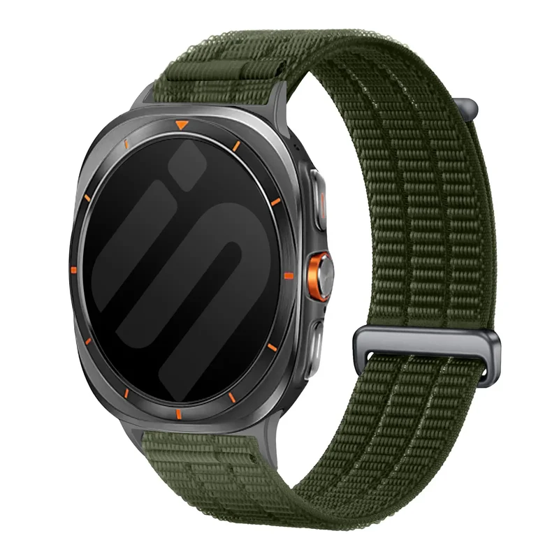 Samsung Galaxy Watch Ultra 2 Nylon Air Armband (Dunkelgrün)