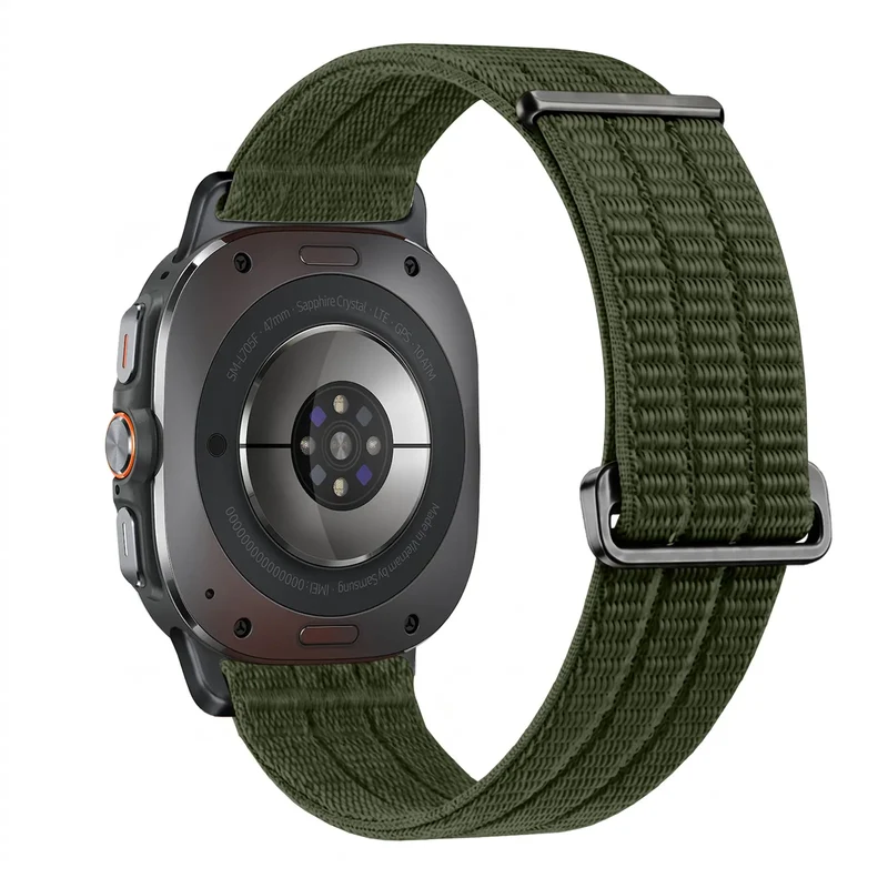 Samsung Galaxy Watch Ultra 2 Nylon Air Armband (Dunkelgrün)