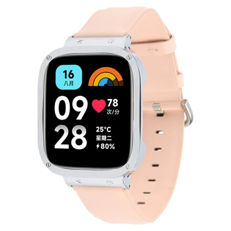 Super Cool Xiaomi Redmi Watch 3 Lite Echtes Leder Armband