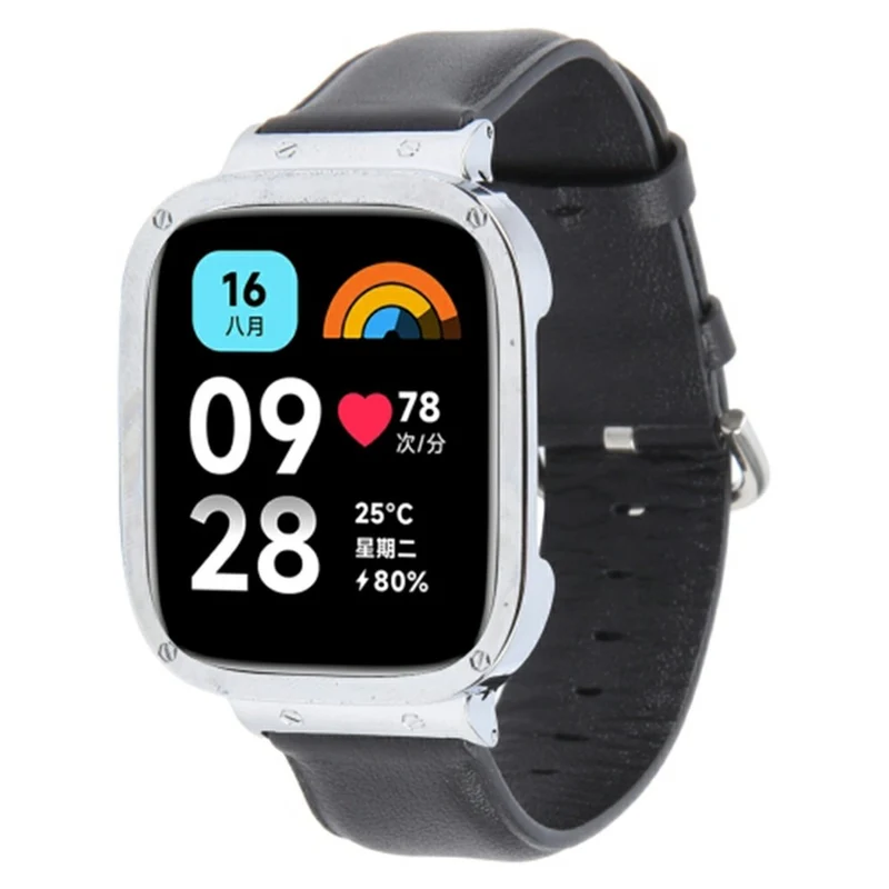 Super Cool Xiaomi Redmi Watch 3 Lite Echtes Leder Armband