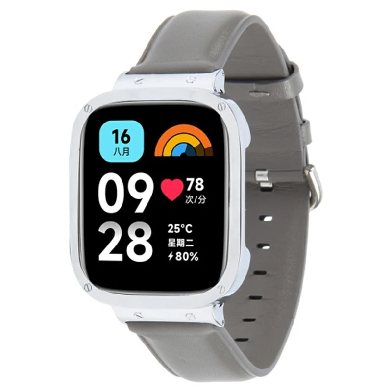 Super Cool Xiaomi Redmi Watch 3 Lite Echtes Leder Armband