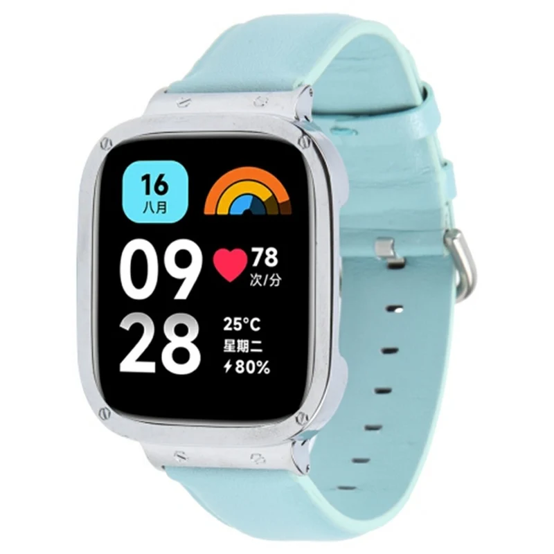 Super Cool Xiaomi Redmi Watch 3 Lite Echtes Leder Armband