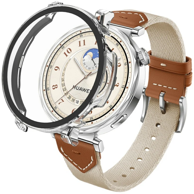 Mega Schön Huawei WATCH GT 5 46 mm Hülle mit Displayschutz in Glas und Silikon