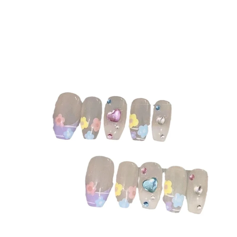 Dekorativer Press-On Nagelset