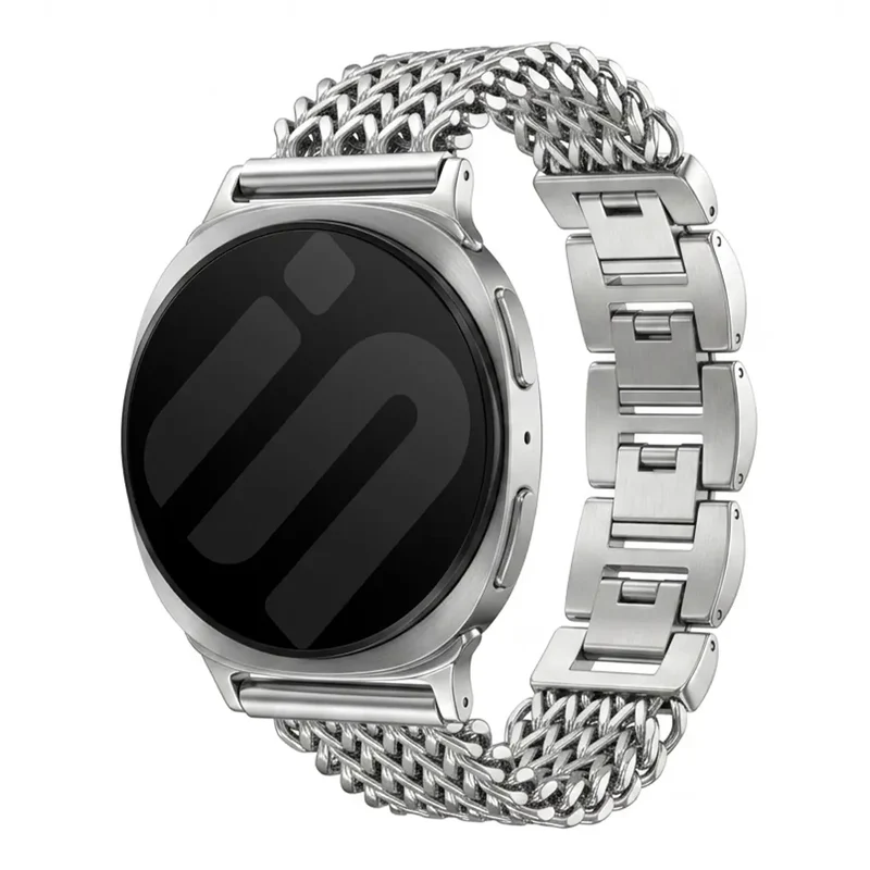Samsung Galaxy Watch 9 - 44mm Metall Mesh Armband (Silber)