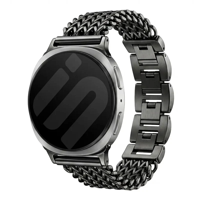 Samsung Galaxy Watch 9 - 44mm Metall Mesh Armband (Schwarz)