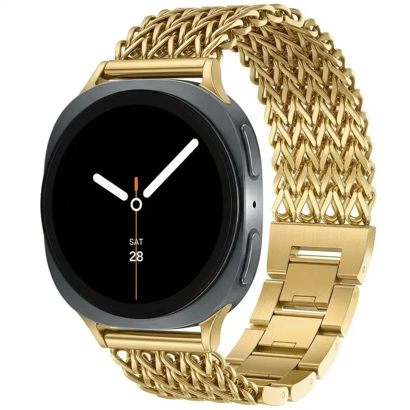 Samsung Galaxy Watch 9 - 40mm Metall Mesh Armband (Gold)