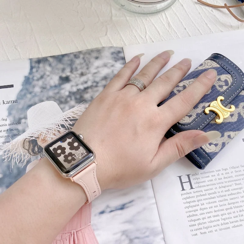 Unglaublich Ordentlich Apple Smartwatch Echtes Leder Universell Armband