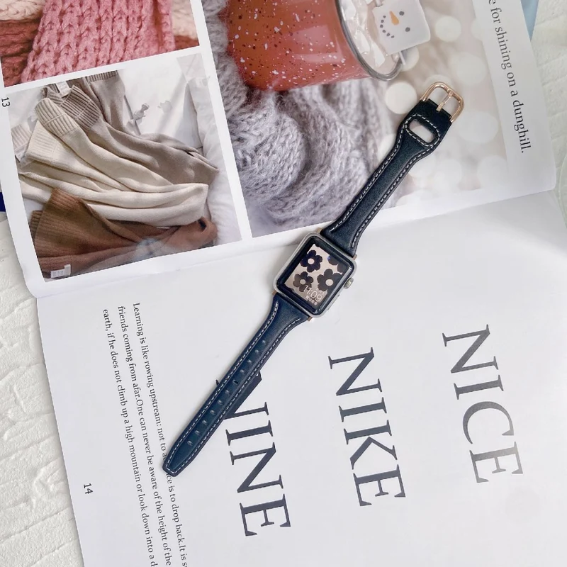 Unglaublich Ordentlich Apple Smartwatch Echtes Leder Universell Armband