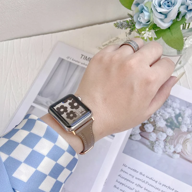Unglaublich Ordentlich Apple Smartwatch Echtes Leder Universell Armband