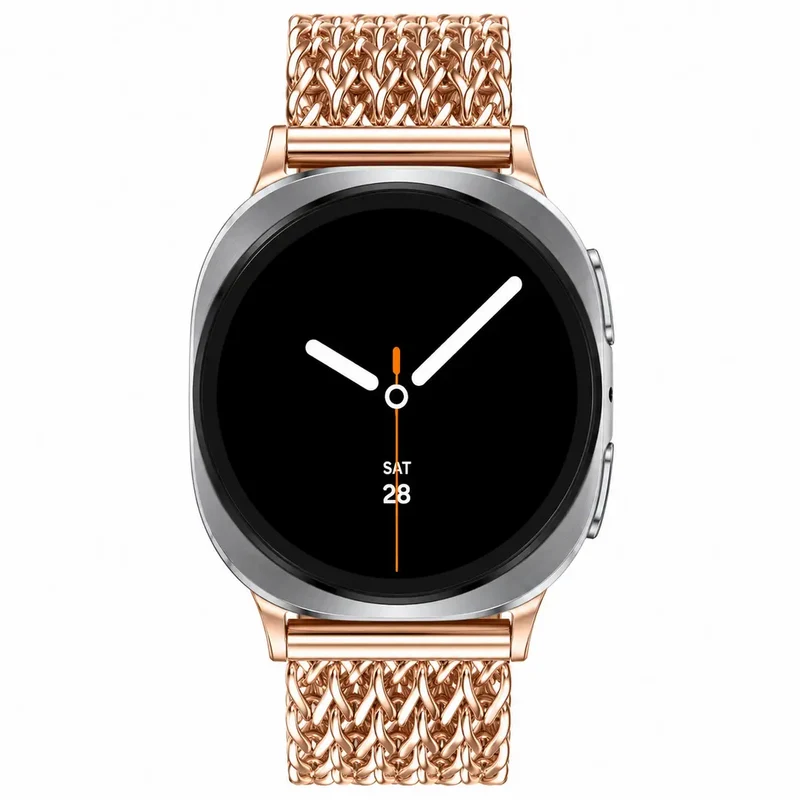 Samsung Galaxy Watch 8 - 40mm Metall Mesh Armband (Roségold)