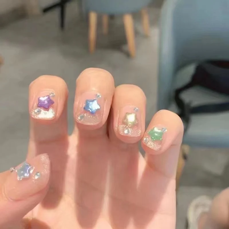 Sternenmuster Press-On Nail Set