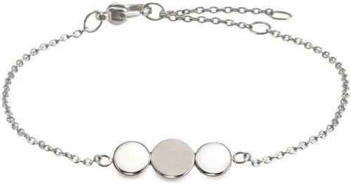 Boccia Damen Titan Armband 22cm Silber 03028-01