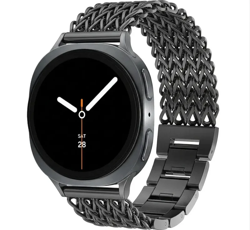 Samsung Galaxy Watch 8 - 40mm Metall Mesh Armband (Schwarz)