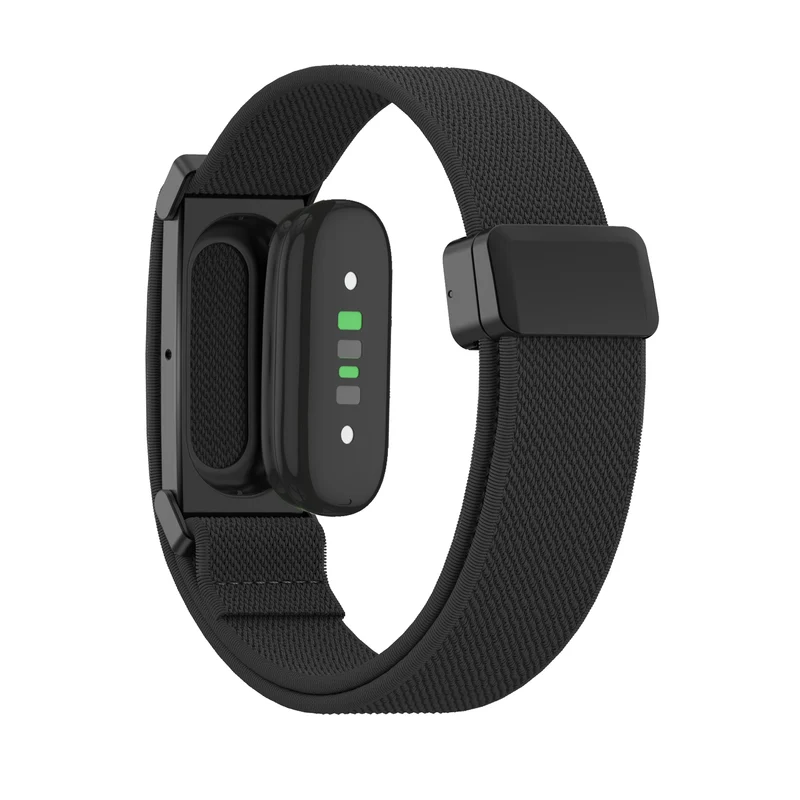Bandz Fitbit Air Biceps Nylonarmband mit D-Schnalle (Schwarz)