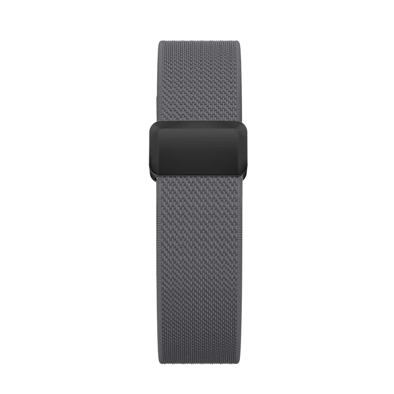 Bandz Fitbit Air Biceps Nylonarmband mit D-Schnalle (Dunkelgrau)