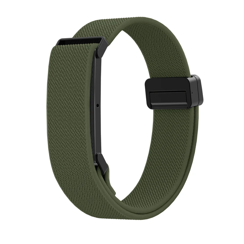 Bandz Fitbit Air Biceps Nylonarmband mit D-Schnalle (Armeegrün)