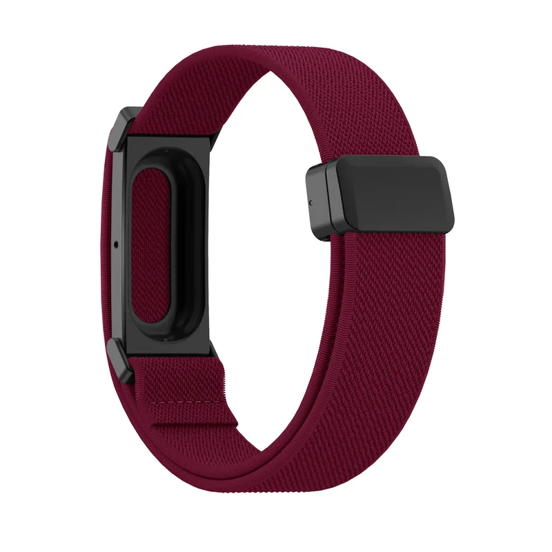 Bandz Fitbit Air Nylonarmband mit D-Schnalle (Weinrot)