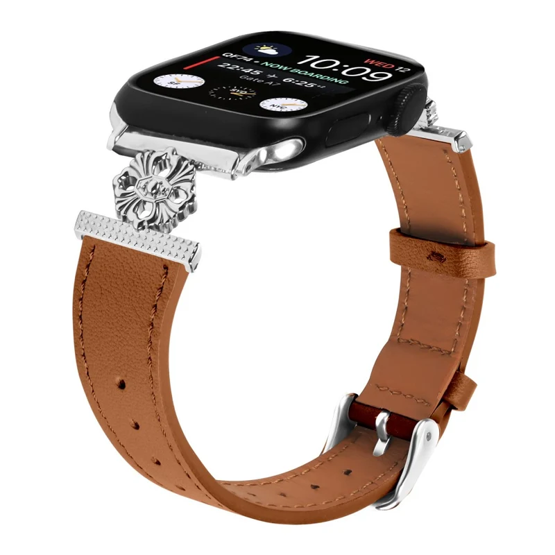 Sehr Bequem Apple Smartwatch Echtes Leder Und Metall Universell Armband