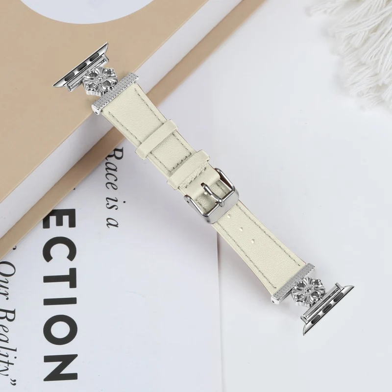 Sehr Bequem Apple Smartwatch Echtes Leder Und Metall Universell Armband
