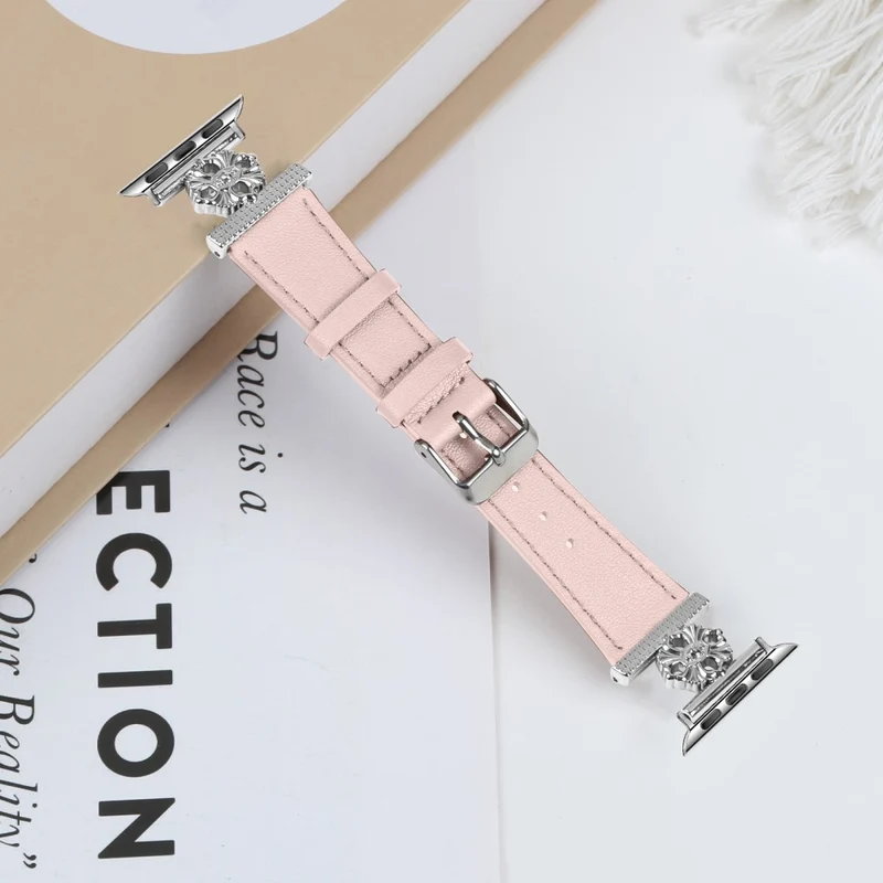 Sehr Bequem Apple Smartwatch Echtes Leder Und Metall Universell Armband