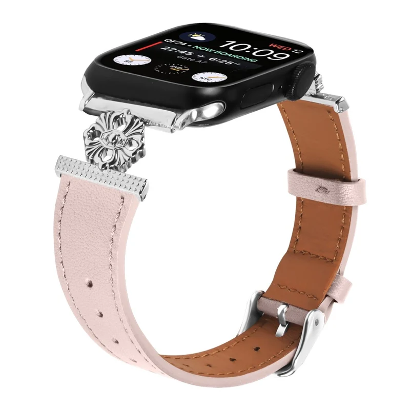 Sehr Bequem Apple Smartwatch Echtes Leder Und Metall Universell Armband