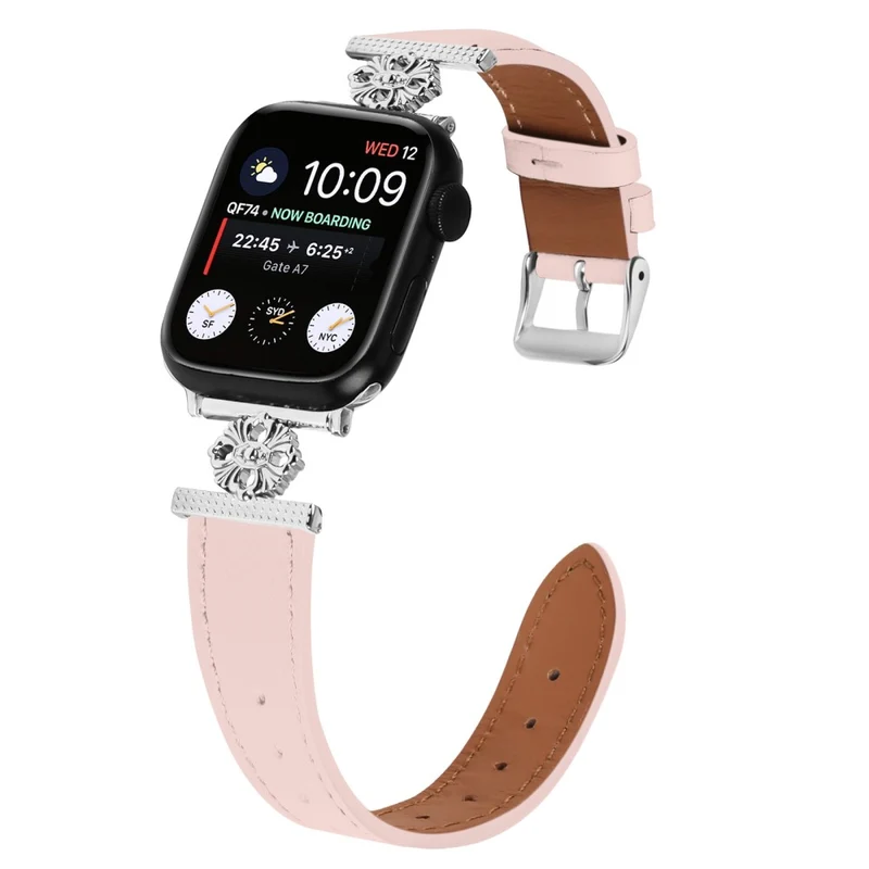 Sehr Bequem Apple Smartwatch Echtes Leder Und Metall Universell Armband