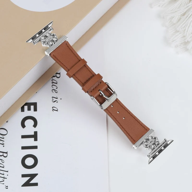 Sehr Modisch Apple Smartwatch Echtes Leder Und Metall Universell Armband
