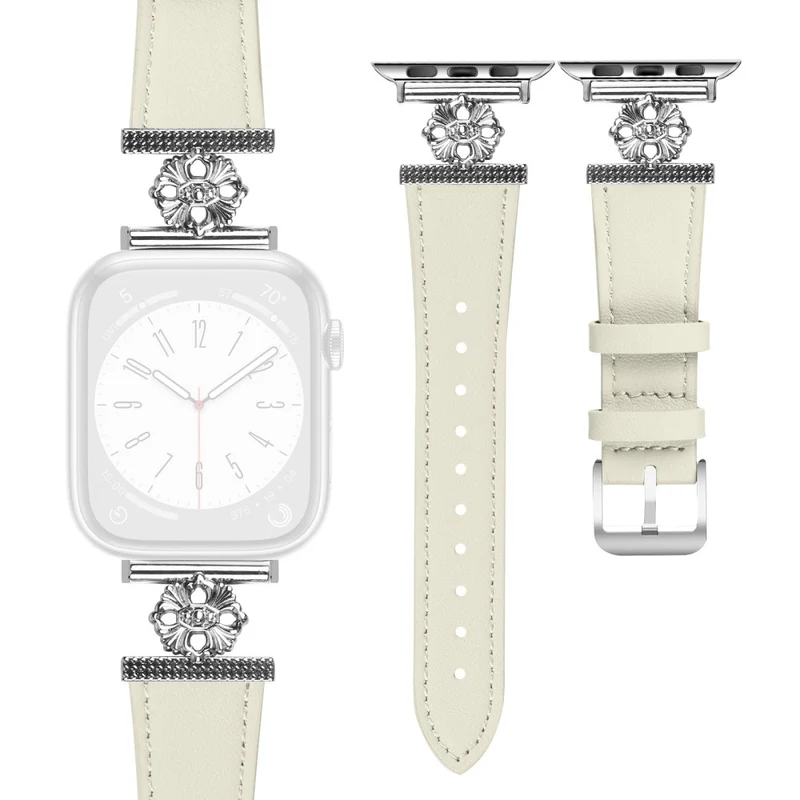 Sehr Modisch Apple Smartwatch Echtes Leder Und Metall Universell Armband