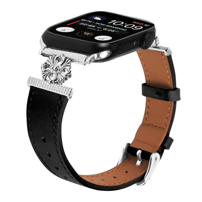 Sehr Modisch Apple Smartwatch Echtes Leder Und Metall Universell Armband