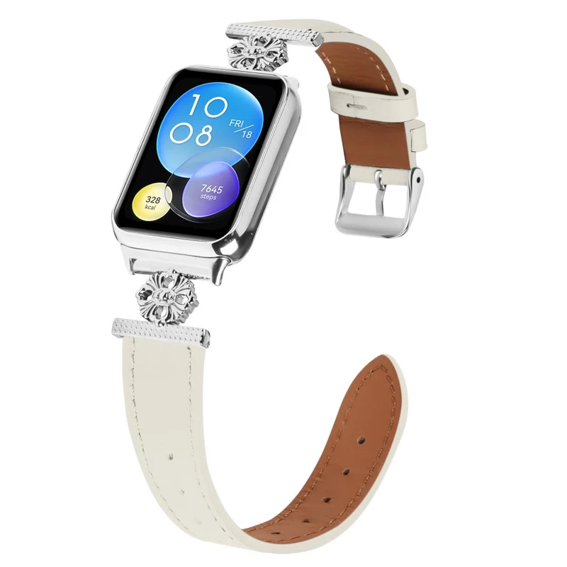 Auffallend Modisch Xiaomi Smart Band 8 Pro Echtes Leder Und Metall Armband