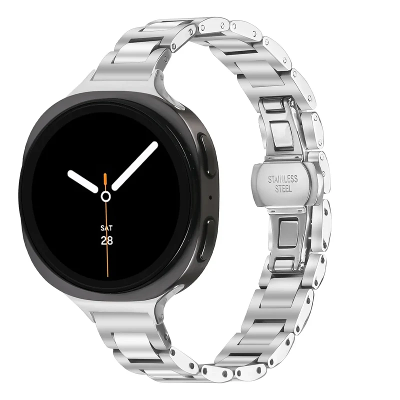 Samsung Galaxy Watch 8 Classic Slimfit Stahlarmband (Silber)