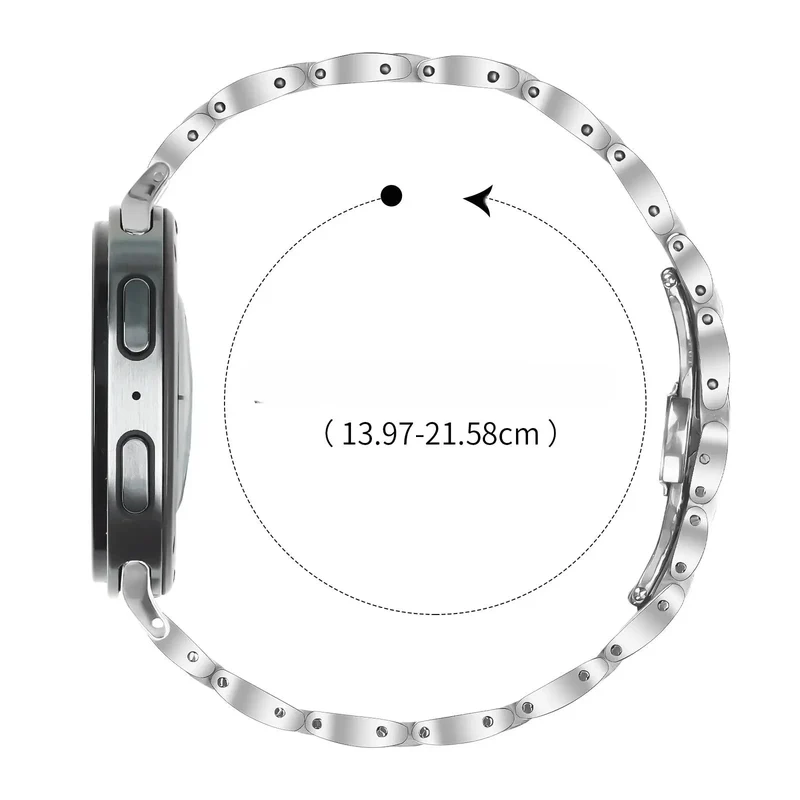 Samsung Galaxy Watch 8 - 44mm Slimfit Stahlarmband (Silber)