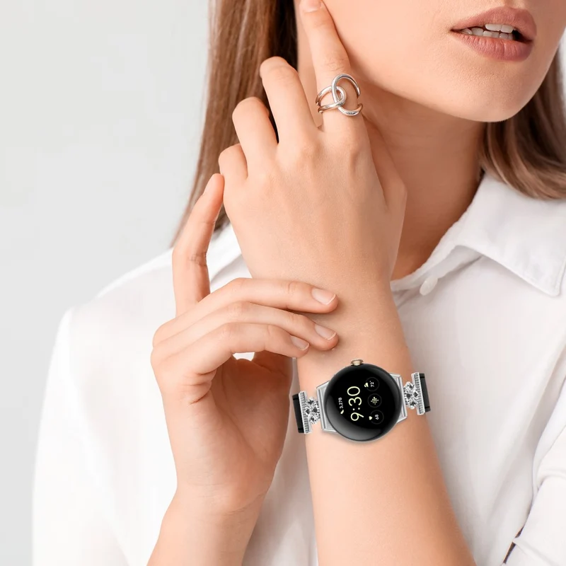 Modisch Google Smartwatch Echtes Leder Und Metall Universell Armband