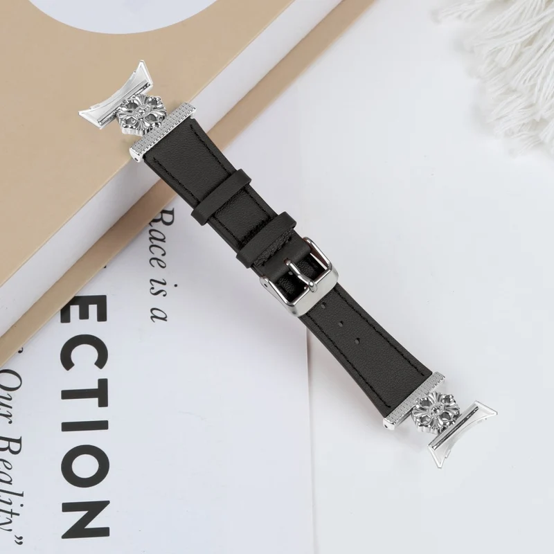 Modisch Google Smartwatch Echtes Leder Und Metall Universell Armband